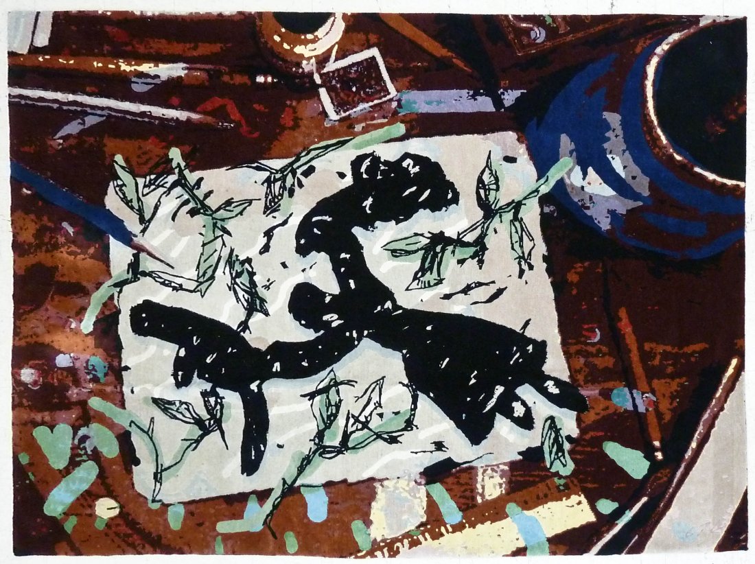 Carl C.T. Chew (b.1948 Washington) ''Woman with: Carl C.T. Chew (b.1948 Washington) ''Woman with Manatee'' 1996 Wool Art Rug 7'9''x10'8''. Limited edition rugs hand made in Nepal. Comes with gallery pamphlets