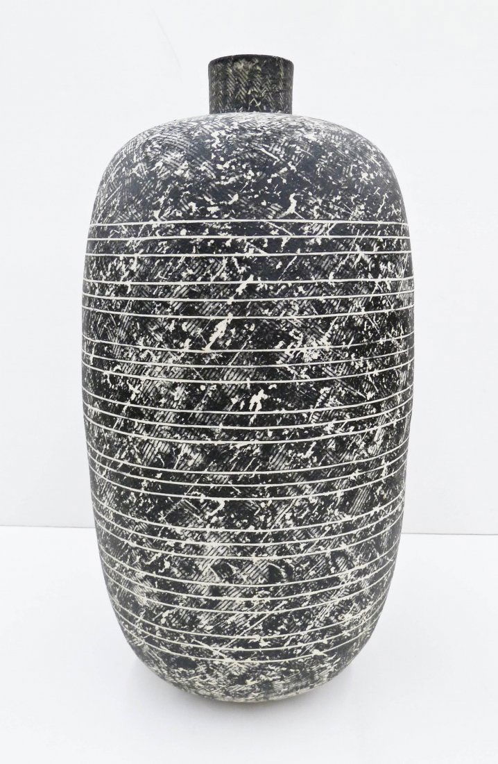 Claude Conover (1907-1994 American) ''Calab'' Stoneware: Claude Conover (1907-1994 American) ''Calab'' Stoneware Vessel 22''x11''. Original plastic tube with brochure. Excellent condition.