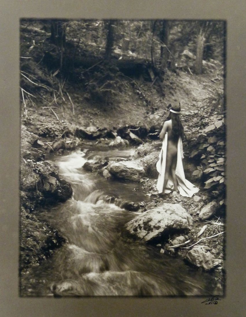 Edward S. Curtis (1868-1952 Washington) ''Maid of: Edward S. Curtis (1868-1952 Washington) ''Maid of Dreams'' Platinum Border Print Photograph 7.5''x5.5'' Image. This pristine example is loose in its original bi-fold 14''x11'' folio from Curtis' L.A.