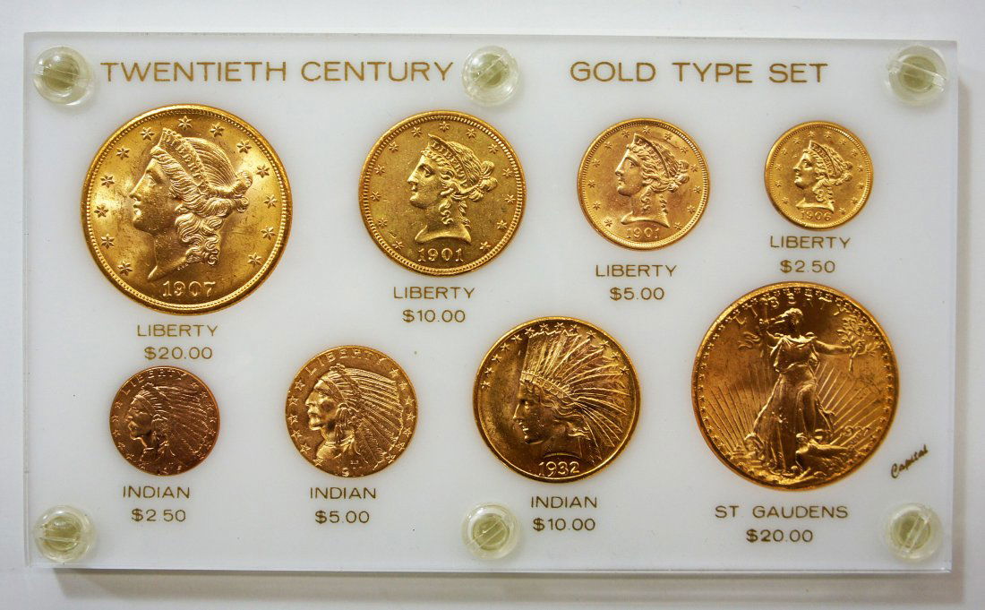 (8) Piece US Gold Type Set includes 1927 20 St Gaudens Feb 21, 2015