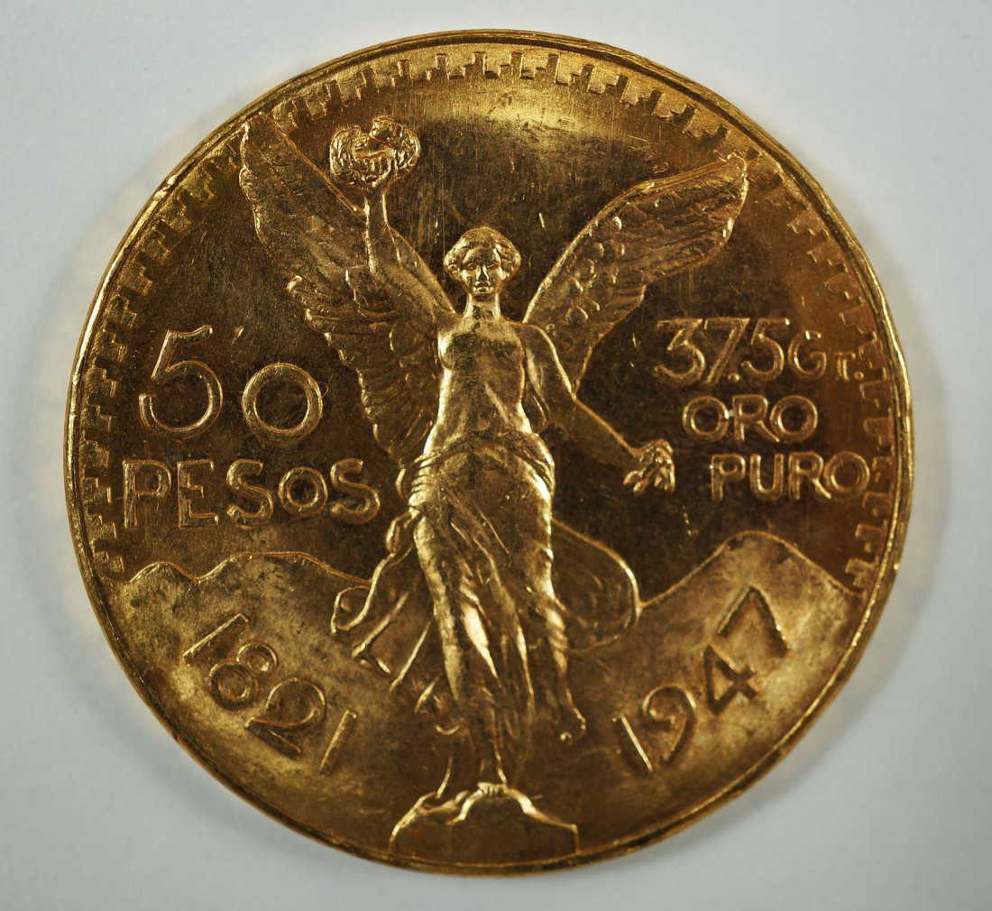 1947 Mexico 50 Pesos Gold Coin 37 5g Oro Puro Gold 1947-mexico-50-pesos-gold-coin-37-5g-oro-puro-gold