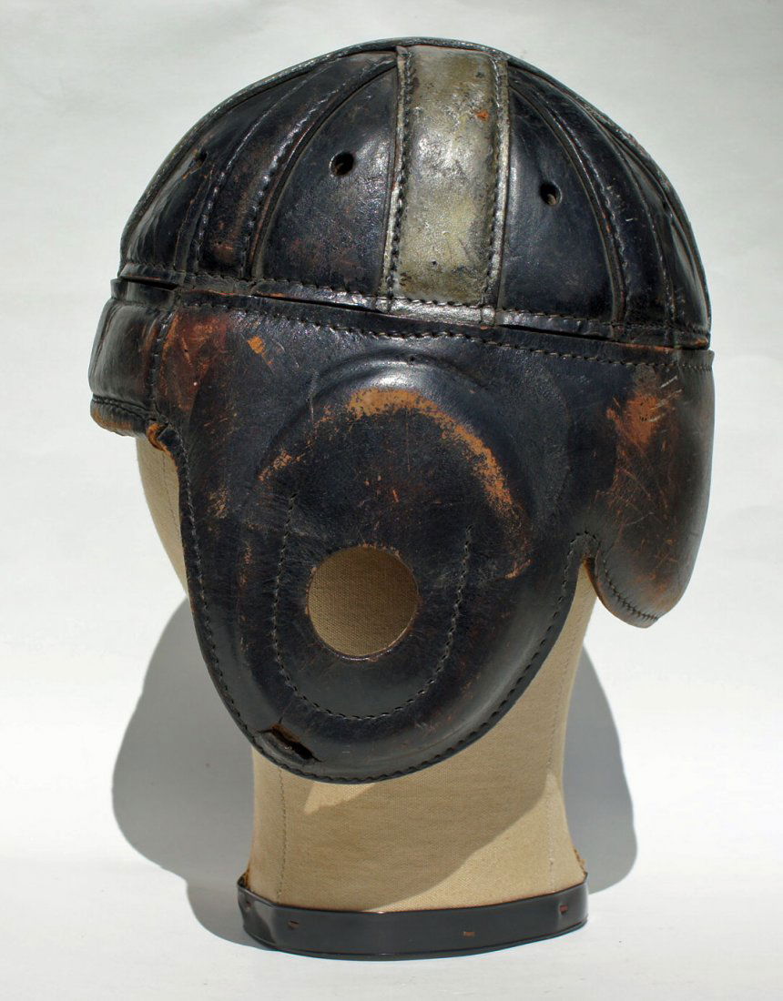 Vintage Spalding Leather Football Helmet Model ZH. VG