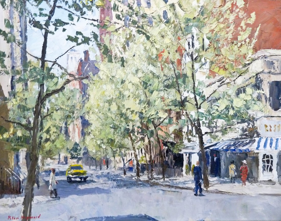 Peter Hayward (1905-1993 American) Untitled New York: Peter Hayward (1905-1993 American) Untitled New York Street Scene 16''x20'' Image. Signed l.l. Total framed size 22.5''x26.5''.