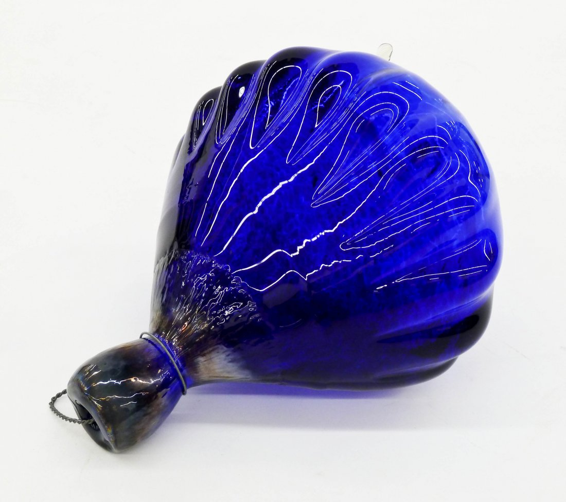Dale Chihuly Pilchuck 25th Anniversary Skagit Blue: Dale Chihuly Pilchuck 25th Anniversary Skagit Blue Glass Hanging Aerial 6''x9''. Signed and numbered 110 of 400 on verso. Excellent condition.