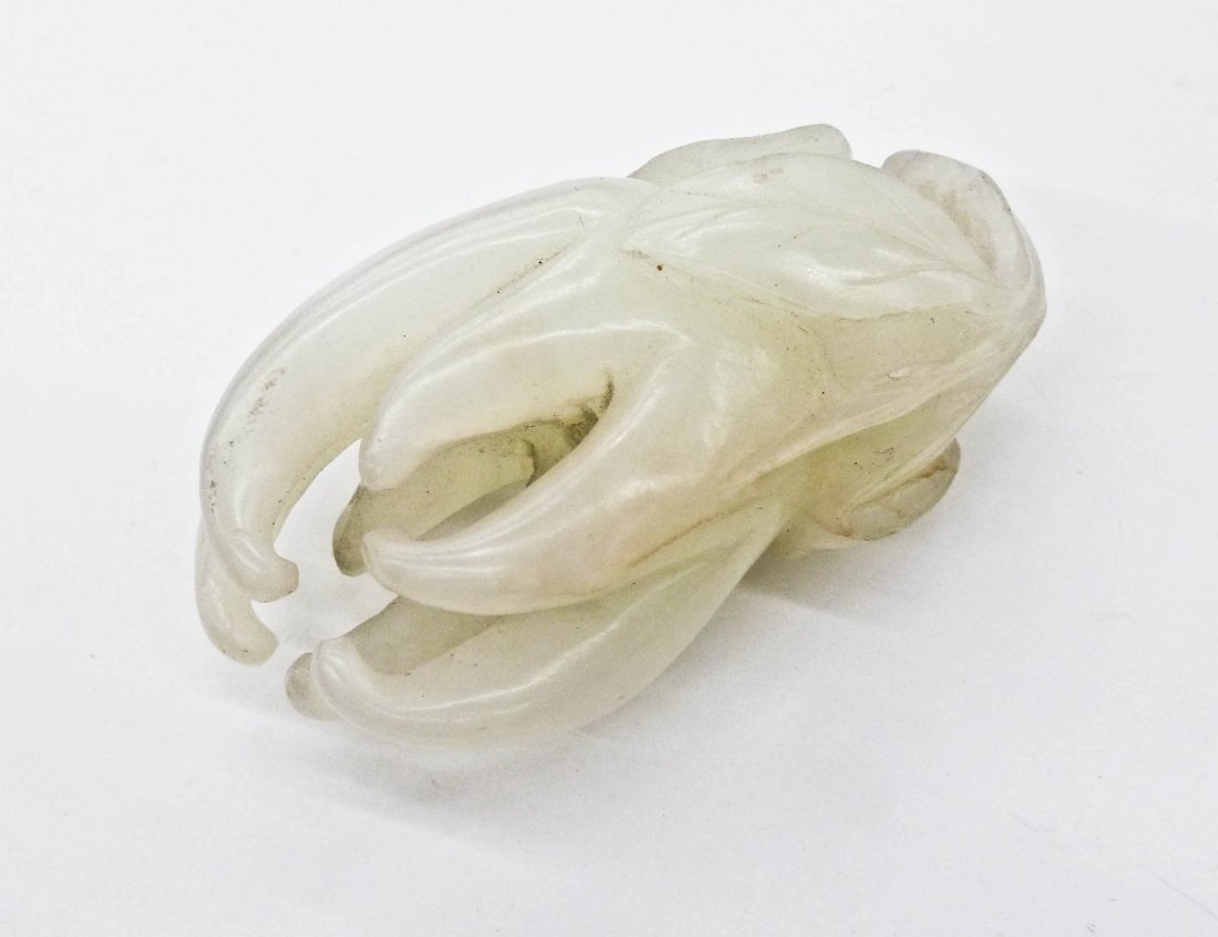 Old Chinese White Jade Buddha Hand Citron Carving (1 of 5)