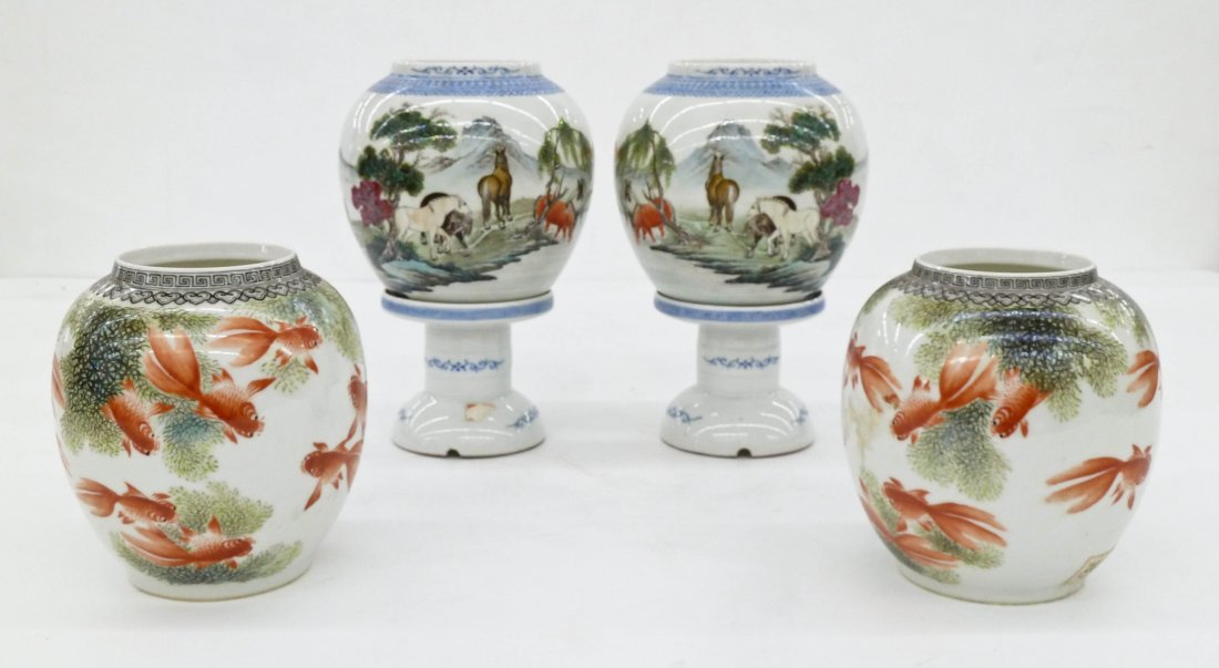 2 Pairs Chinese Republic Eggshell Porcelain Weddings (1 of 3)