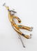 Ladies 18k Diamond Scarecrow Brooch 2.75''x1''.