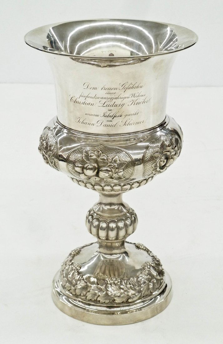 1839 German Silver Commemorative Chalice by Henrich (1 of 4)