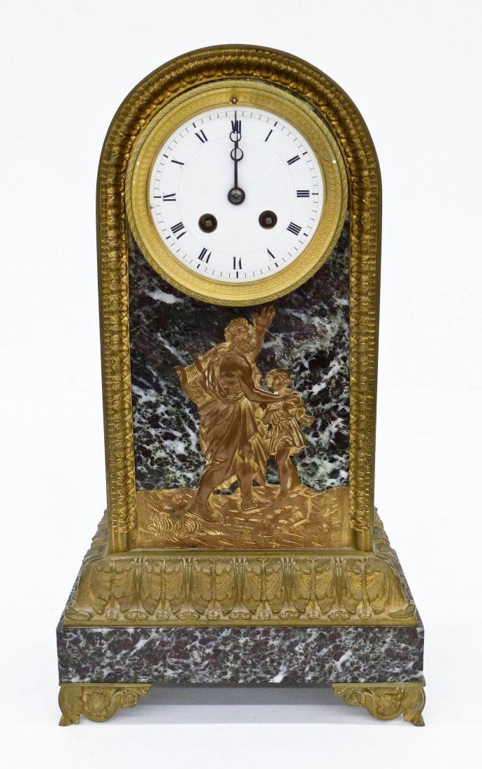 Antique F. Pelissier French Empire Arched Marble Clock (1 of 3)