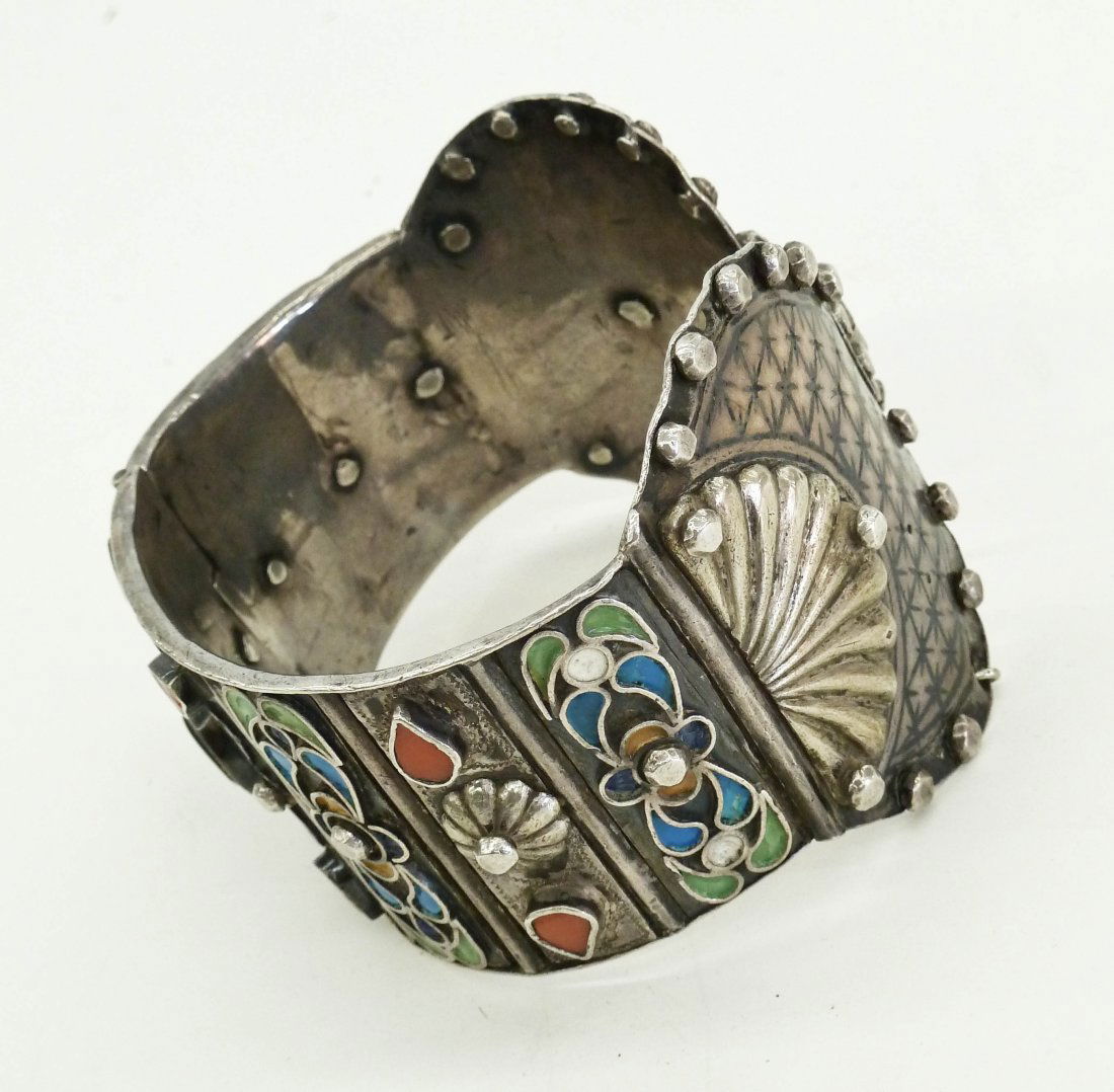 Antique Turkoman or Moroccan Silver Cuff Bracelet (1 of 4)
