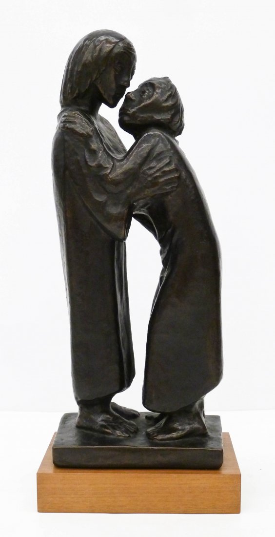 Ernst Barlach (1870-1938 German) ''The Reunion'' Bronze (1 of 5)