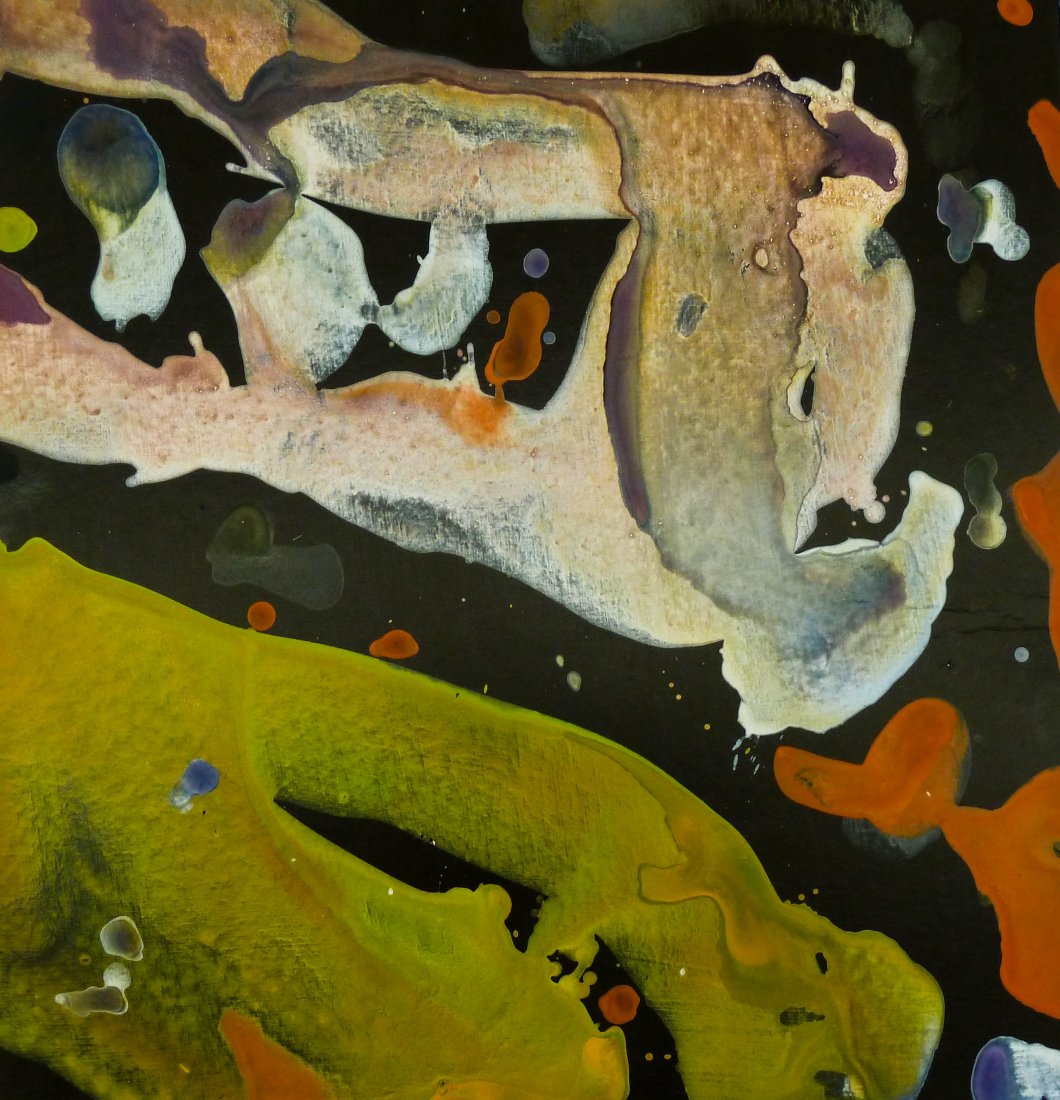 Alden Mason (1919-2013 Washington) Untitled Burpee: Alden Mason (1919-2013 Washington) Untitled Burpee Abstract 1978 Acrylic on Board 16''x15'' Image. Signed and dated on verso. Slight crease right center edge. Loose, unframed. Estate of Deesa Haas, Se