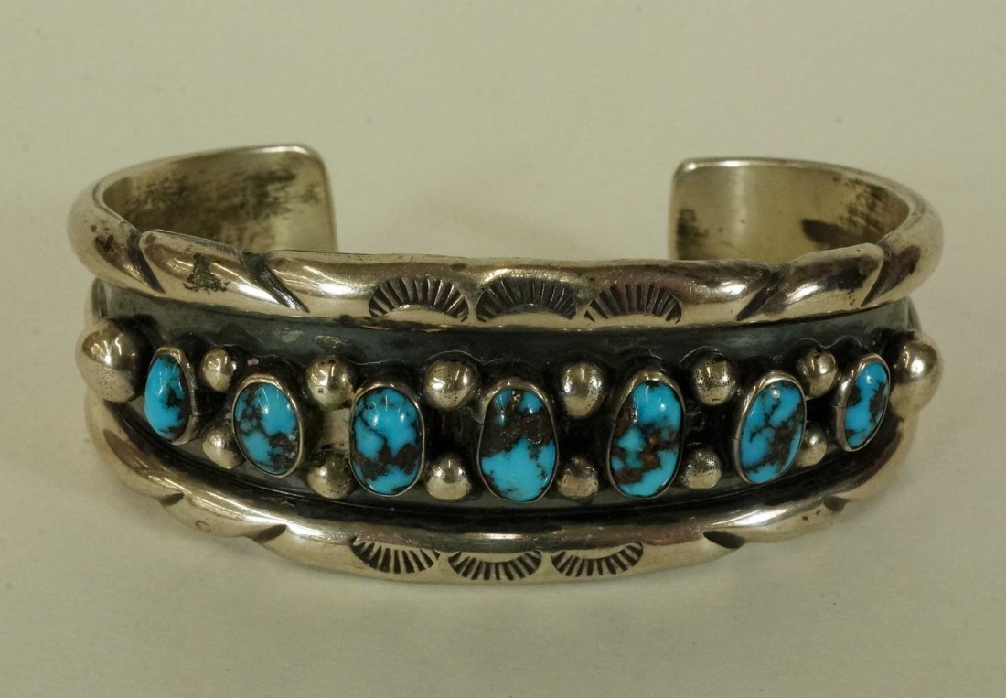 Emer Thompson Vintage Sterling Cuff Bracelet, 53.7: Emer Thompson Vintage Sterling Cuff Bracelet, 53.7 grams, 1'' wide