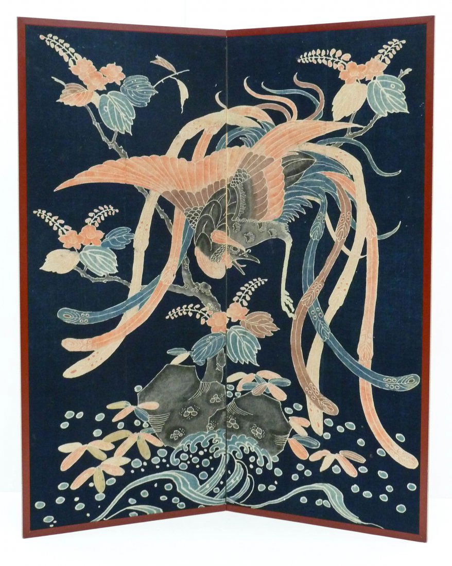 Antique Japanese Phoenix & Paulownia Tree Futonji (1 of 3)