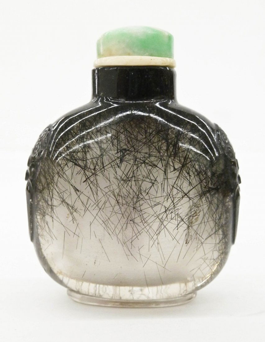Antique Chinese Hair Crystal Snuff Bottle 2.75''x2''. (1 of 3)