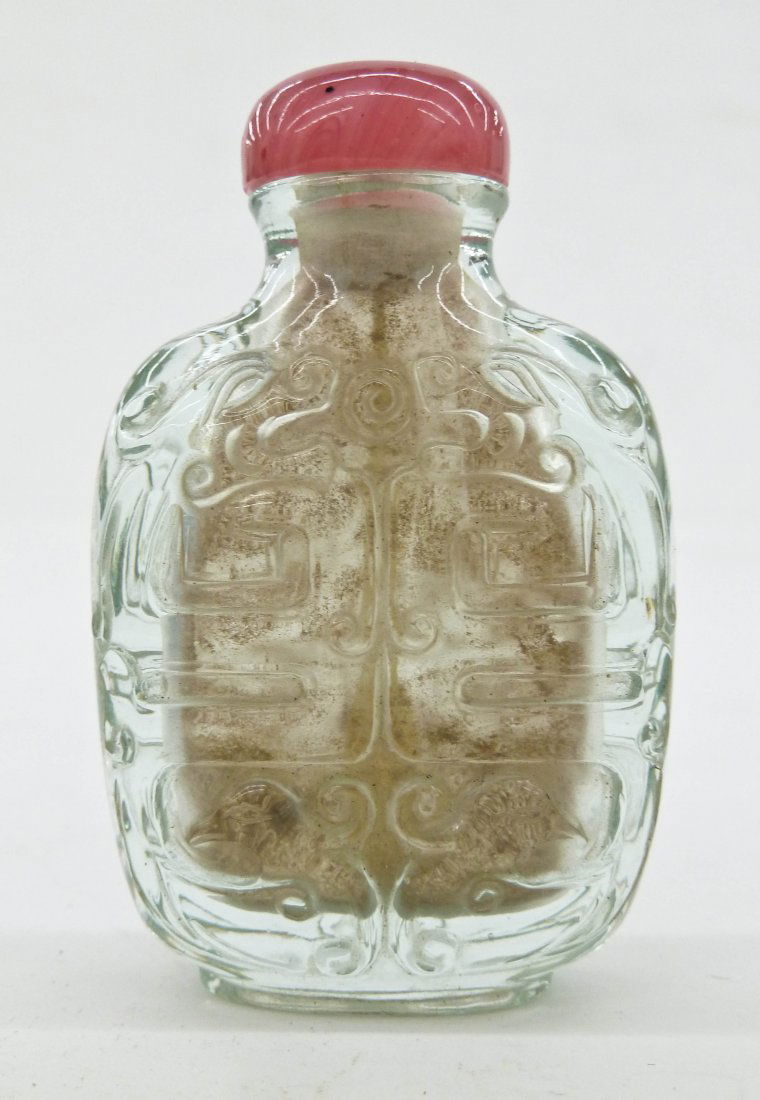 Antique Chinese Rock Crystal Snuff Bottle 2.5''x1.5''. (1 of 3)