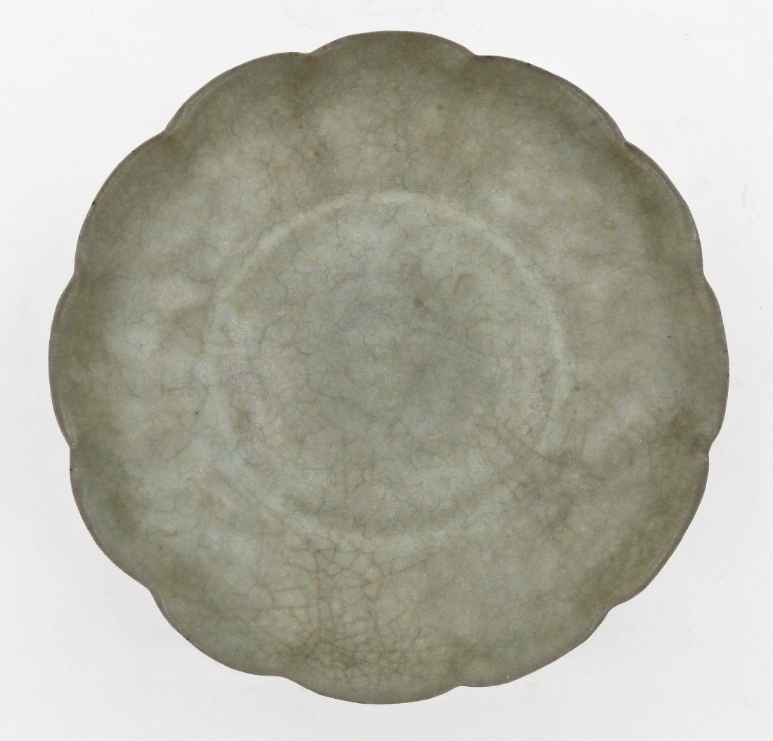 Old Chinese Guan Type Mallow Form Ceramic Bowl (1 of 6)