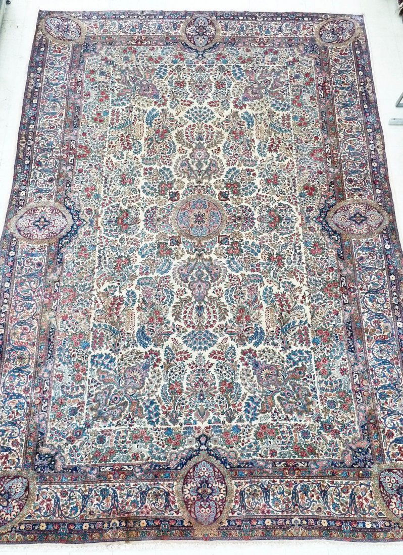 Semi Antique Kirman Persian Oriental Room Size Rug (1 of 3)