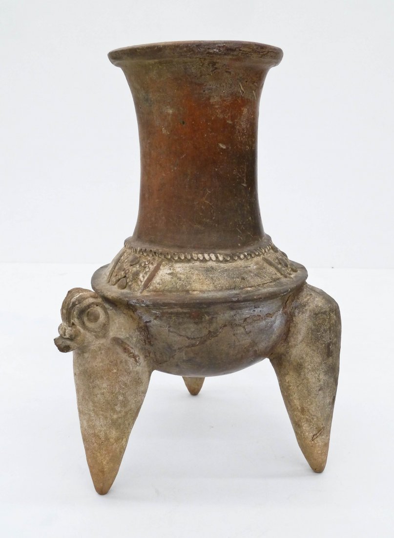 Pre Columbian La Selva Bird Effigy Ceramic Tripod (1 of 2)