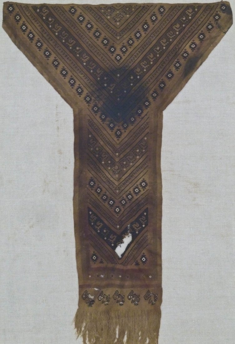 Pre Columbian Chancay Loin Cloth Textile 36''x23.5''. (1 of 3)
