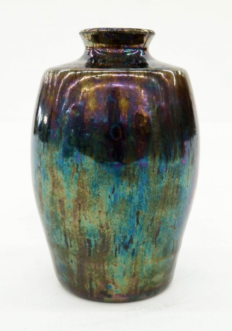 Early Pewabic Metallic Glaze Pottery Vase