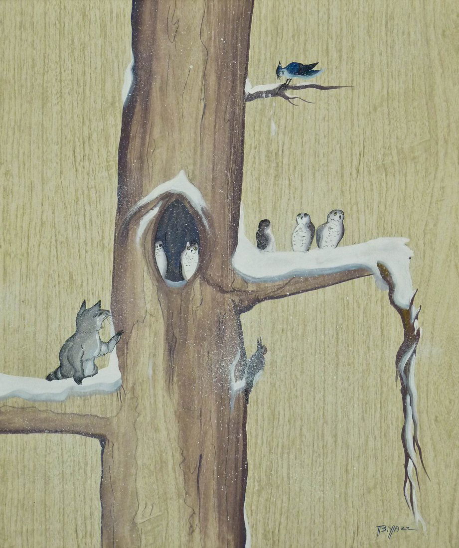 Beatien Yazz (1928-2012 Arizona) Untitled Winter Tree (1 of 1)