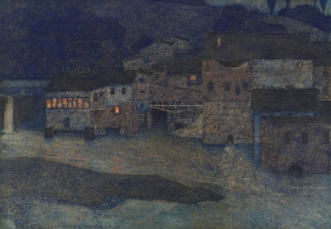 Harvey Ellis (1852-1904 American) Untitled Waterfront (1 of 8)