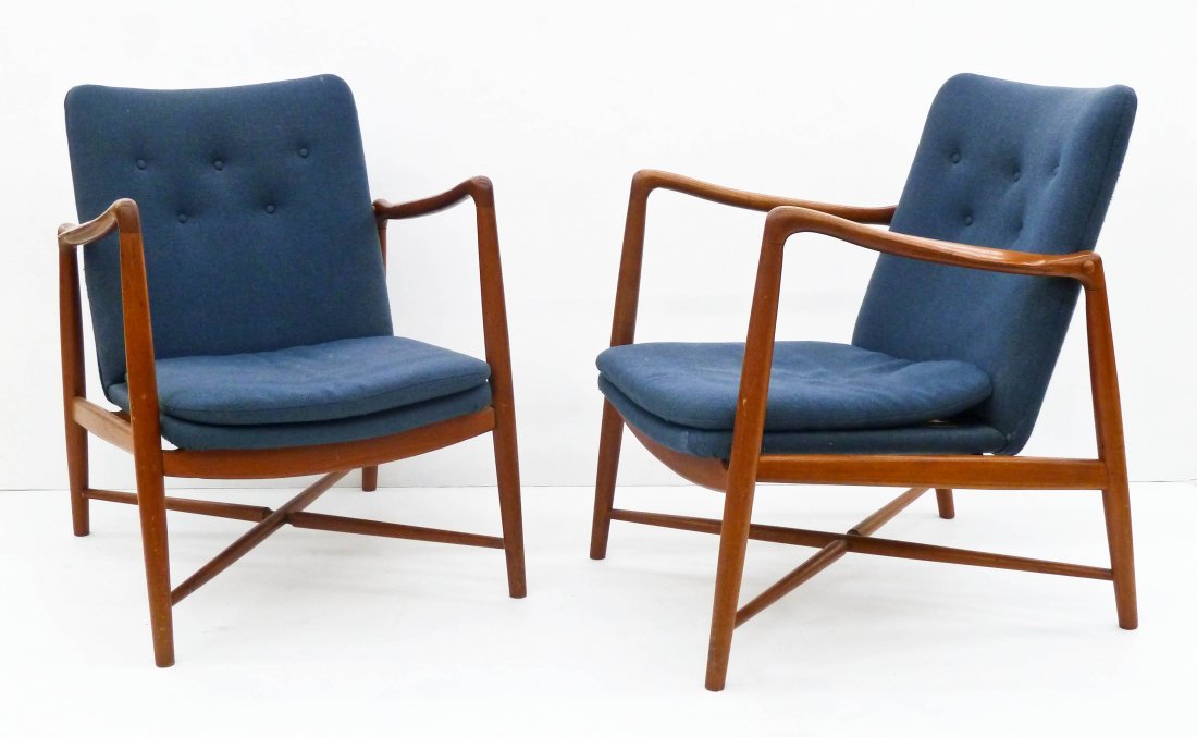 Pair of Finn Juhl for Bovirke Teak Lounge Chairs (1 of 5)