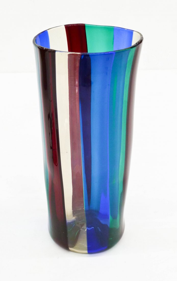 Fulvio Bianconi ''A Fasce Verticali'' Murano Glass Vase (1 of 6)