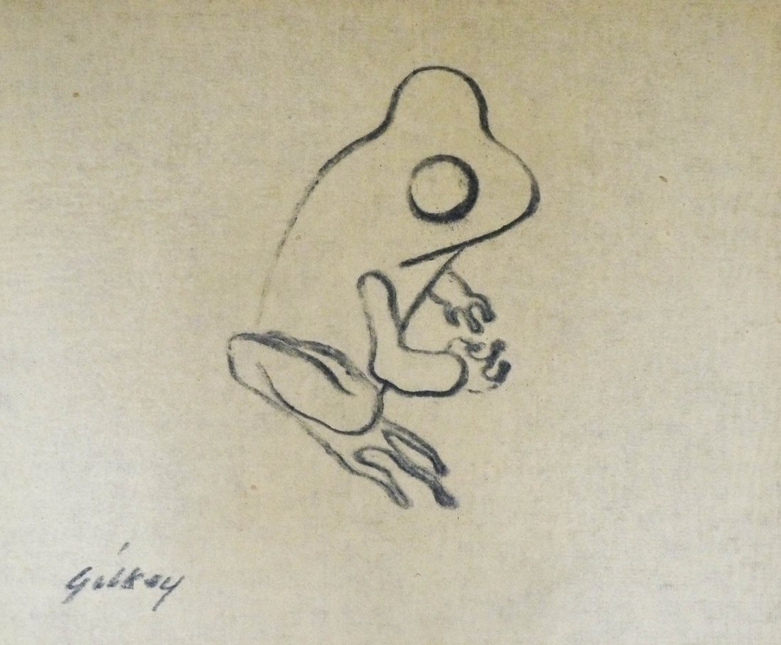 Richard Gilkey (1925-1997 Washington) Frog Drawing 1963 (1 of 1)