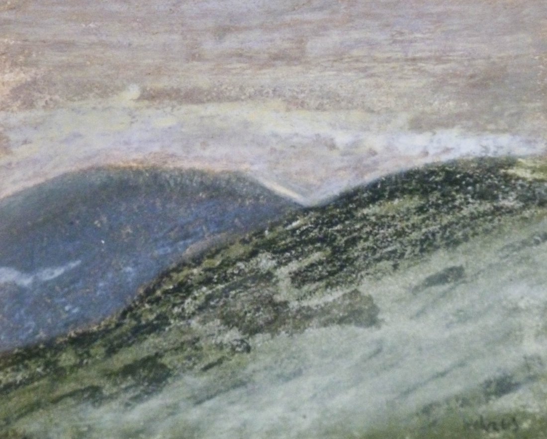 Wesley Wehr (1929-2004 Washington) ''Vantage'' 1963 Wax: Wesley Wehr (1929-2004 Washington) ''Vantage'' 1963 Wax Pastel on Paper 5''x6.25'' Image. Signed and dated l.r. corner with title on verso. Total framed size 11''x12''. Excellent condition.