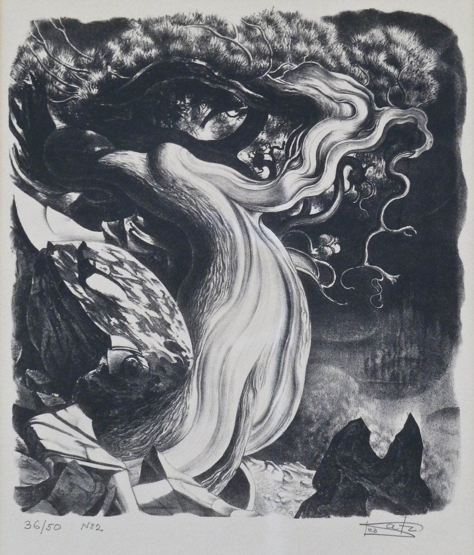Leo Katz (1887-1982 American) ''Tree in Glacier Park'' (1 of 1)