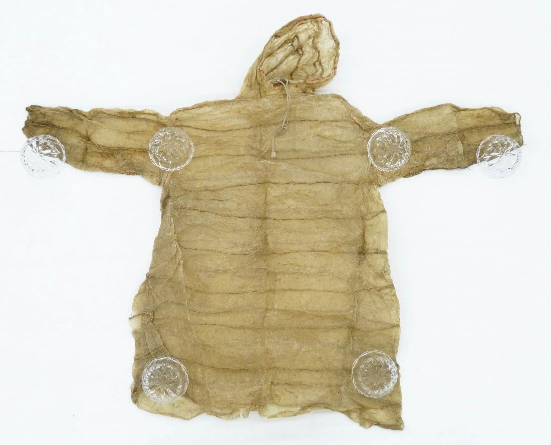 Antique Eskimo Seal Gut Parka 40''x50''. Full example (1 of 4)