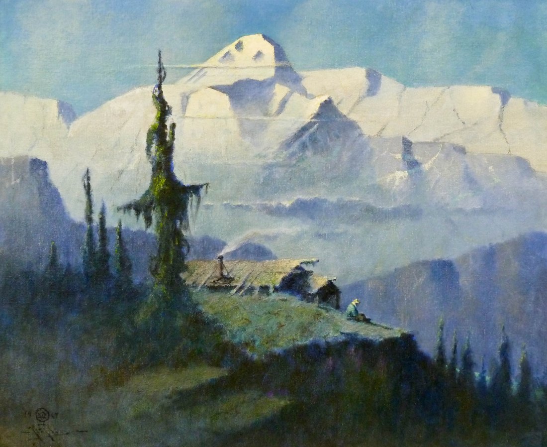 Eustace Ziegler (1881-1969 Alaskan) ''My Studio. Mt. (1 of 5)