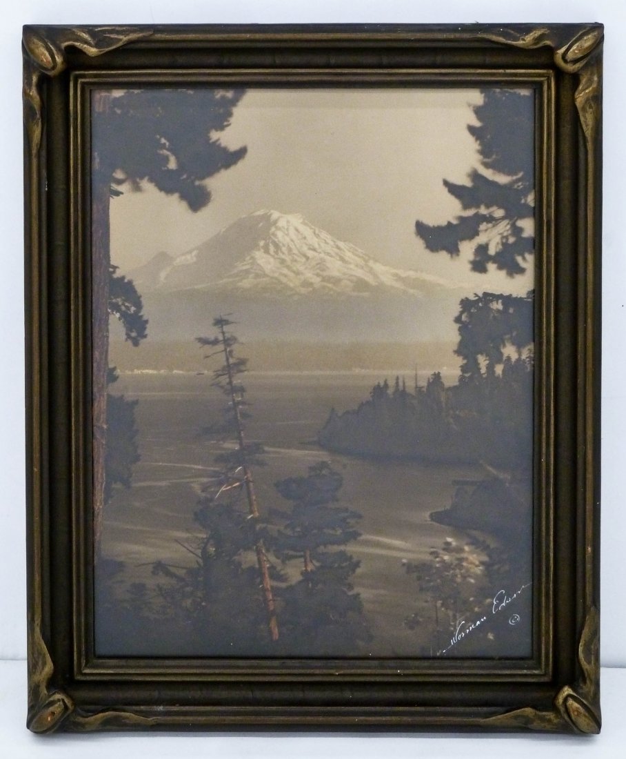 Norman Edson (1879-1968 Washington) Mount Rainier Sepia (1 of 3)