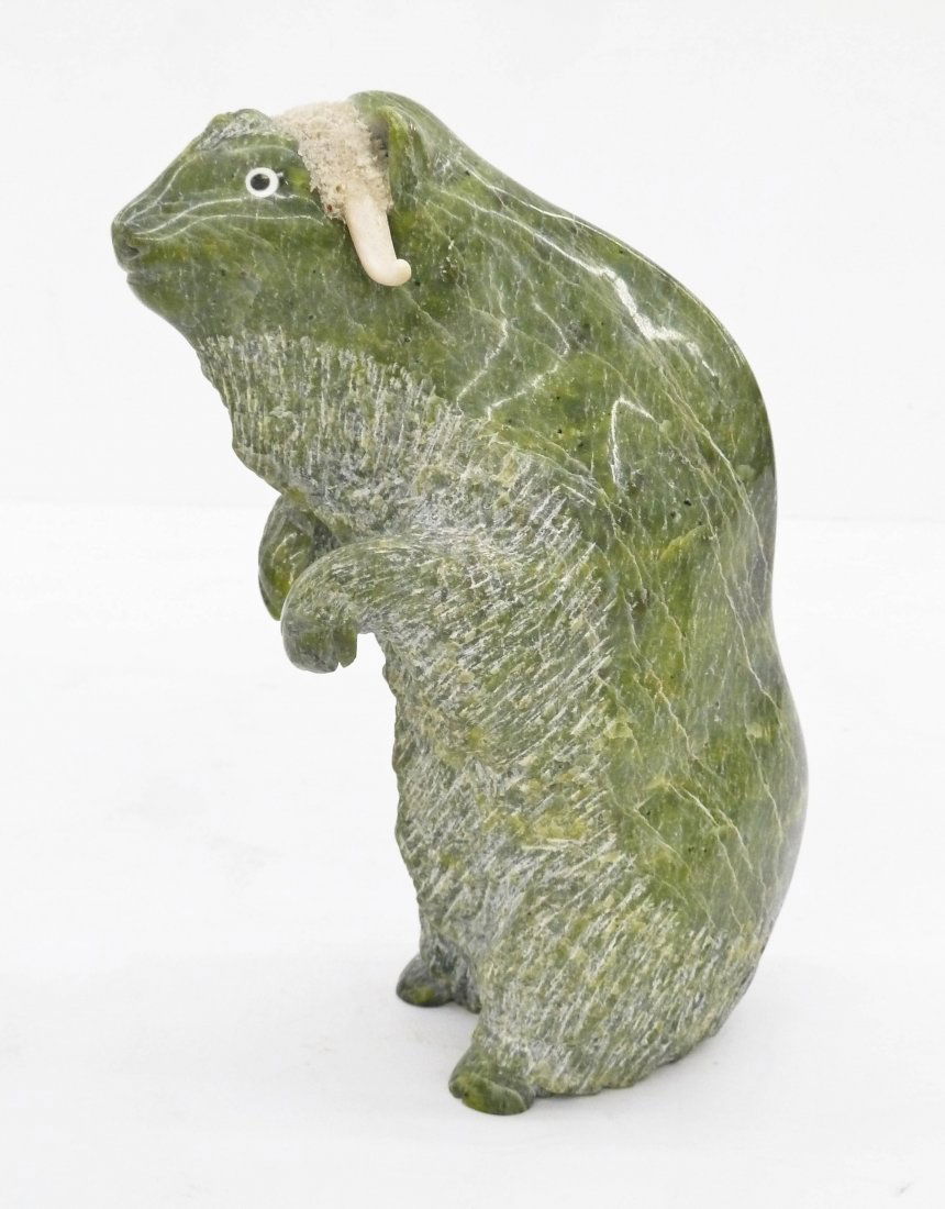 Seepee Ipeelie (1940-2000 Inuit) Muskox Serpentine (1 of 3)