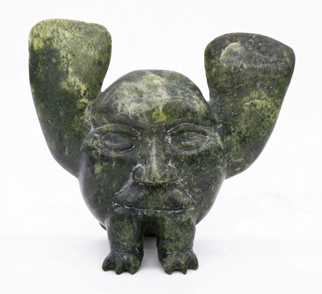 Inuit Bird Transformation Serpentine Sculpture (1 of 3)