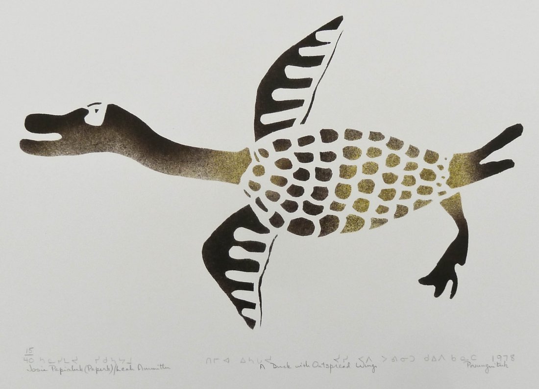 Josie Pamiutu Papialuk (1918-1996 Inuit) ''A Duck with (1 of 2)