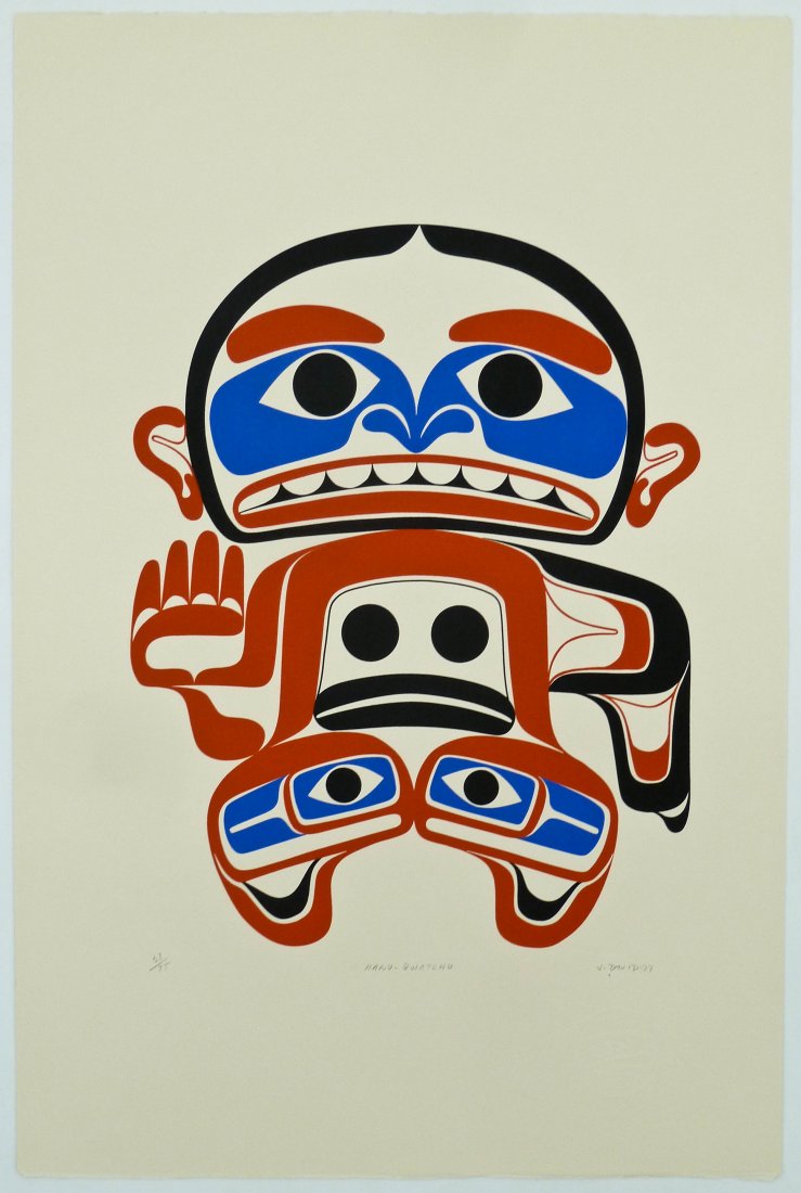 Joe David (b.1946 Nuu-Chah-Nulth) ''Hanu-Qwatchu'' 1977 (1 of 1)