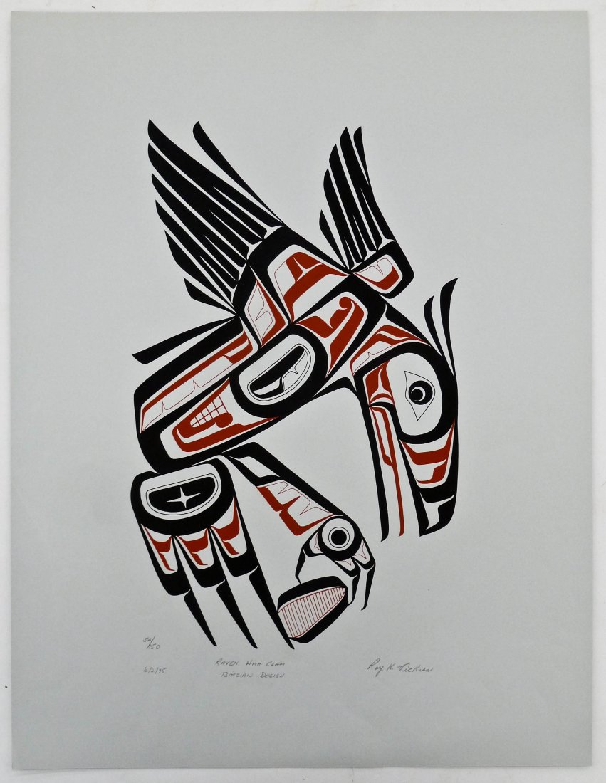 Roy Vickers (b.1946 Tsimshian) ''Raven with Clam'' 1975 (1 of 1)