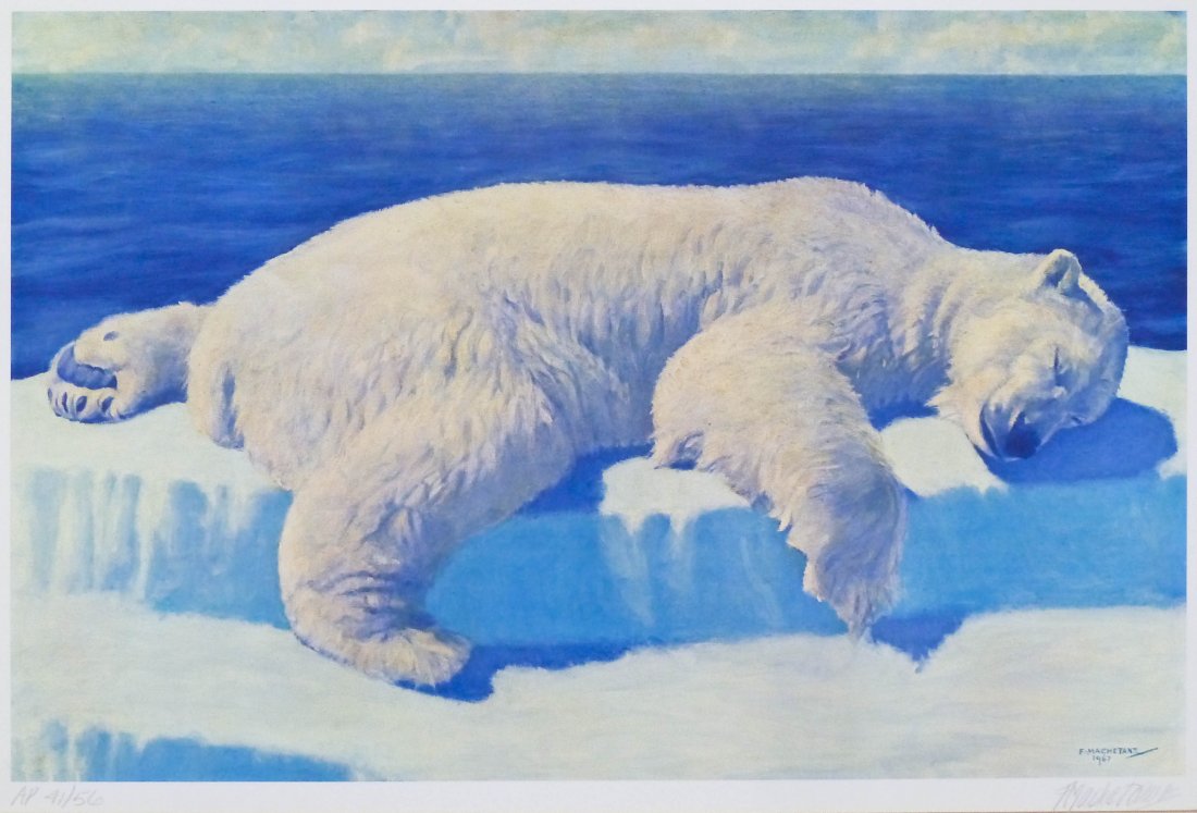 Fred Machetanz ''Mighty Hunter'' Framed Lithograph (1 of 1)