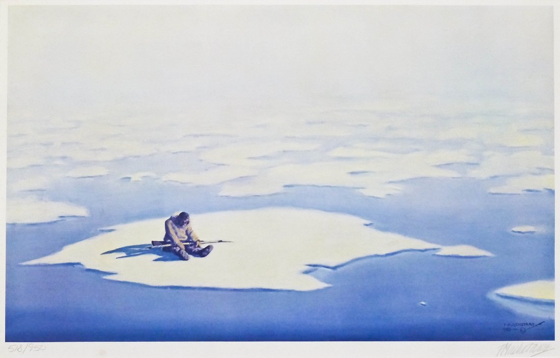 Fred Machetanz ''End of the Hunt'' Framed Lithograph (1 of 1)