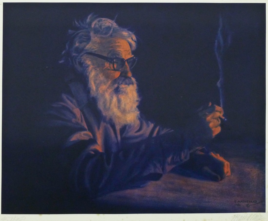 Fred Machetanz ''Smoke Dreams'' Framed Lithograph (1 of 1)