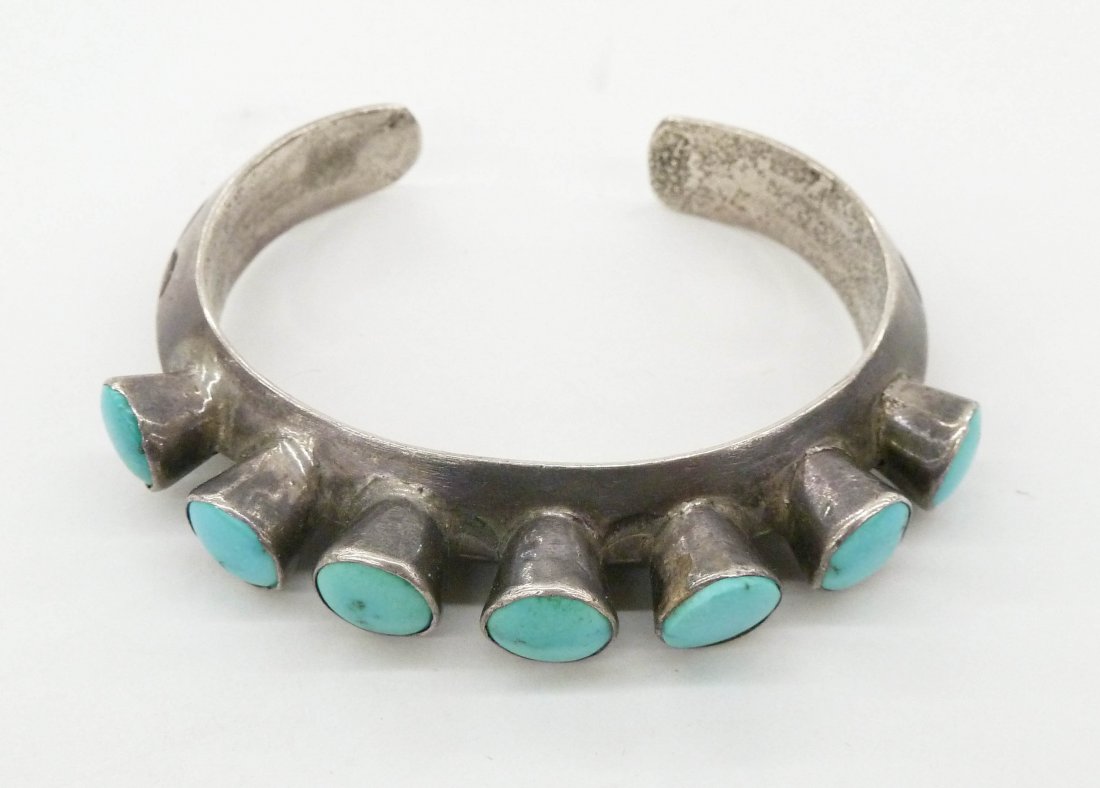 Old Navajo Cast Silver Bracelet 2.25''x2.75''. Heavy (1 of 4)