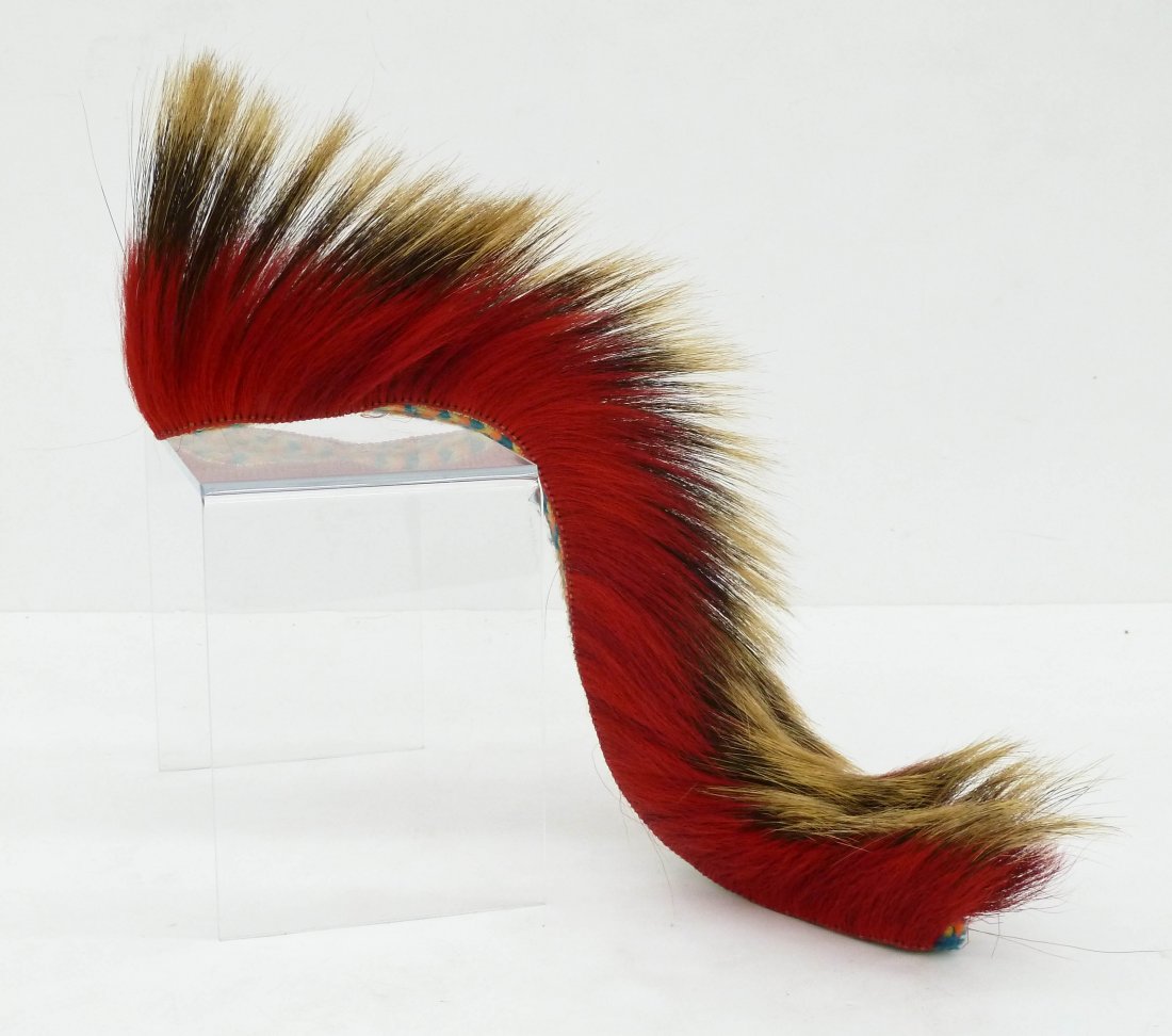 Old Plains Indian Hair Roach 25''x7''. Dyed red (1 of 3)