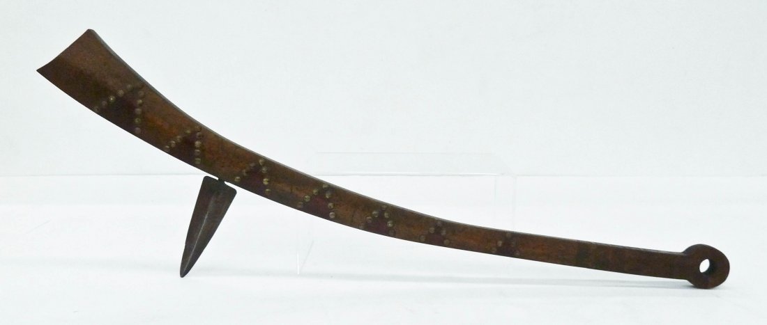 Old Northern Plains Gunstock Club 32''x10''. Carved (1 of 3)