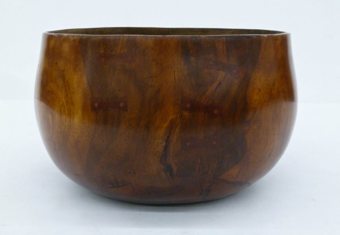 Antique Hawaiian Calabash Kou Wood Bowl 6.5''x11''. An (1 of 7)