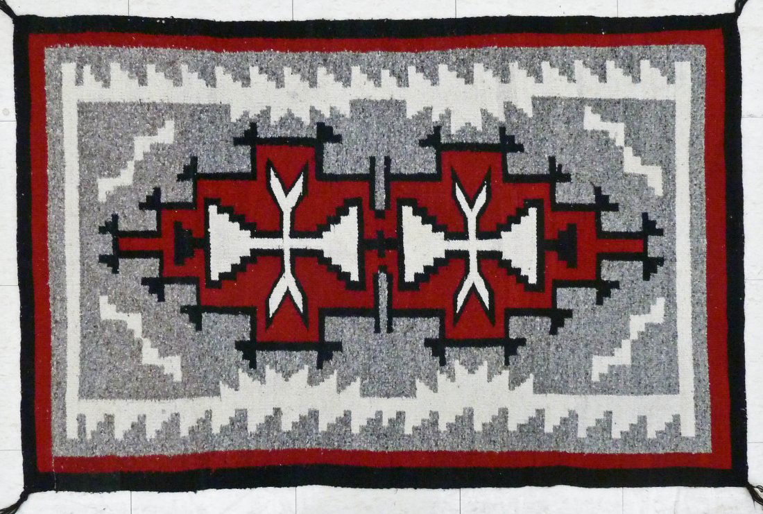 3pc Old Navajo Geometric Wool Rugs. Includes a fine rug (1 of 3)