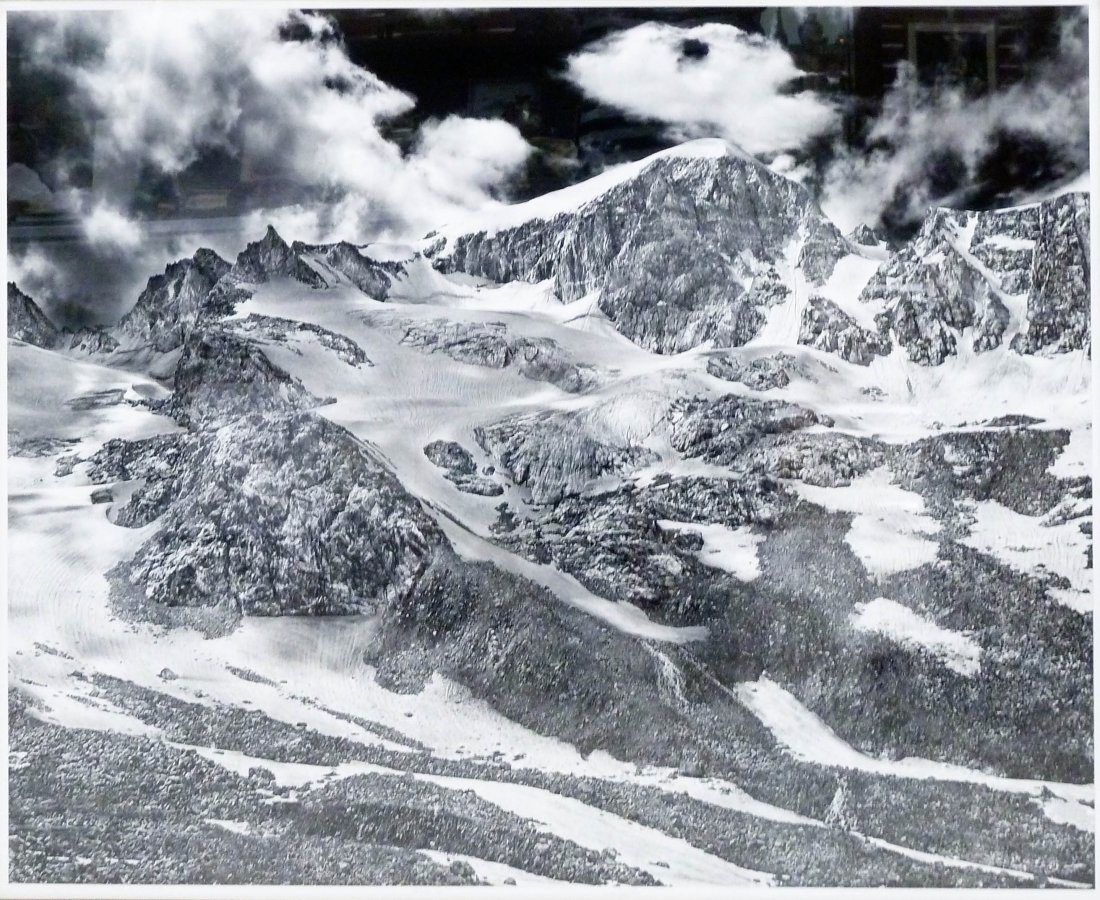 Charles Phillips (20th Century American) ''Gannett Peak: Charles Phillips (20th Century American) ''Gannett Peak and Climbers Fitzpatrick Wilderness, Wyoming'' 2000 Silver Gelatin Photograph 40''x50'' Image. An impressive large western landscape photograph.