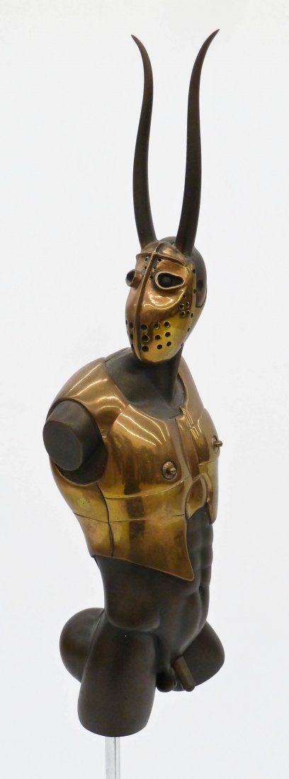 Paul Wunderlich (1927-2010 German) ''Minotauros'' 1977: Paul Wunderlich (1927-2010 German) ''Minotauros'' 1977 Bronze Sculpture 30.5''x7.25''. Numbered 766 of 2000 edition. Purchased at Galerie Vogel, Germany with original certificates.